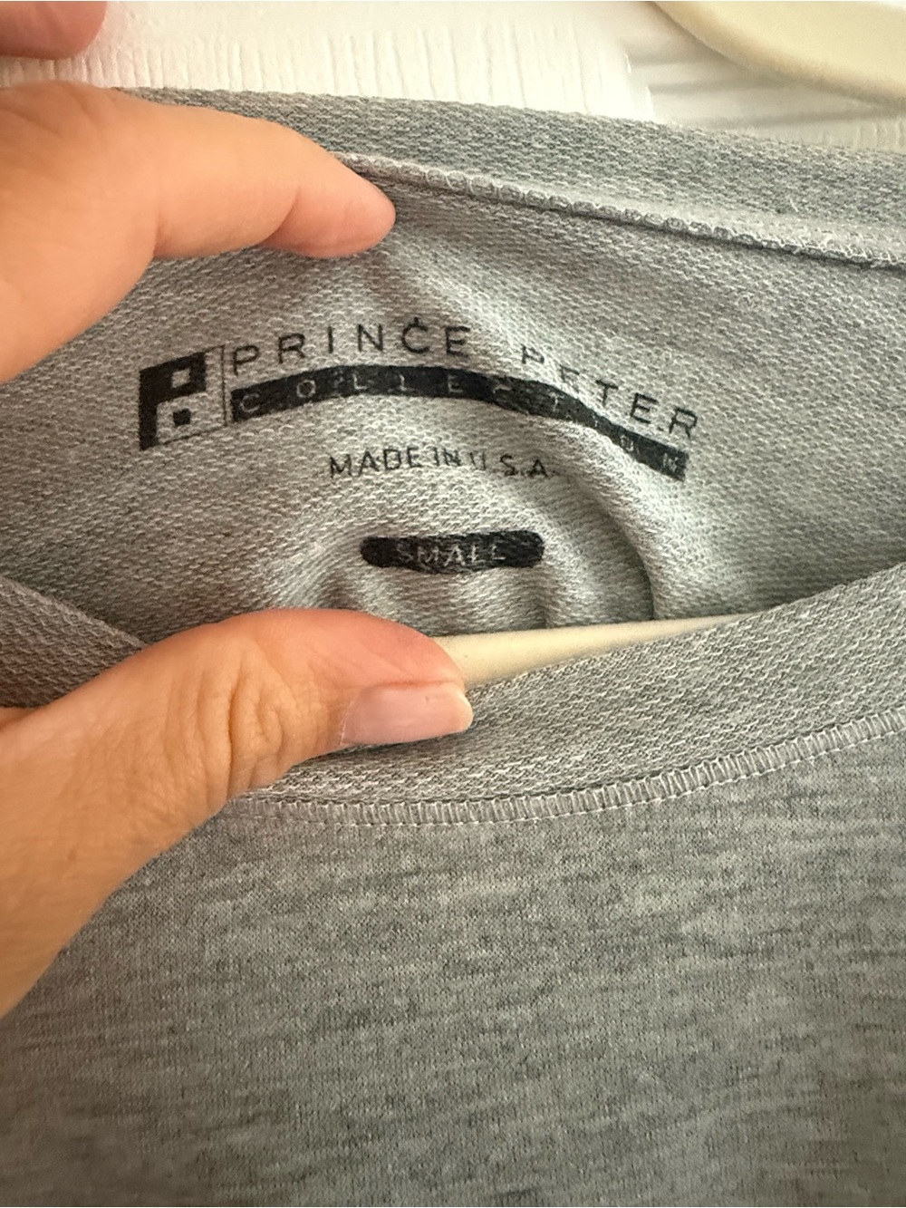 Prince Peter Collection Gray Crewneck Sweatshirt - Picture 3 of 3